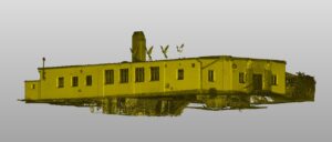 3D zaměření vyhořelé sokolovny