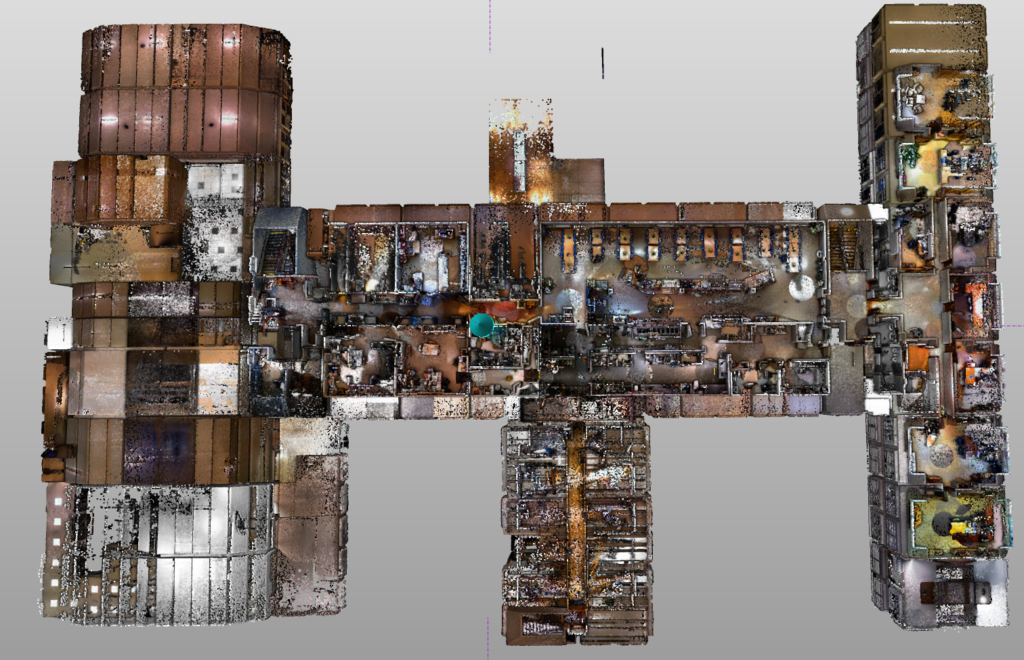 3D skenování komplexu budov