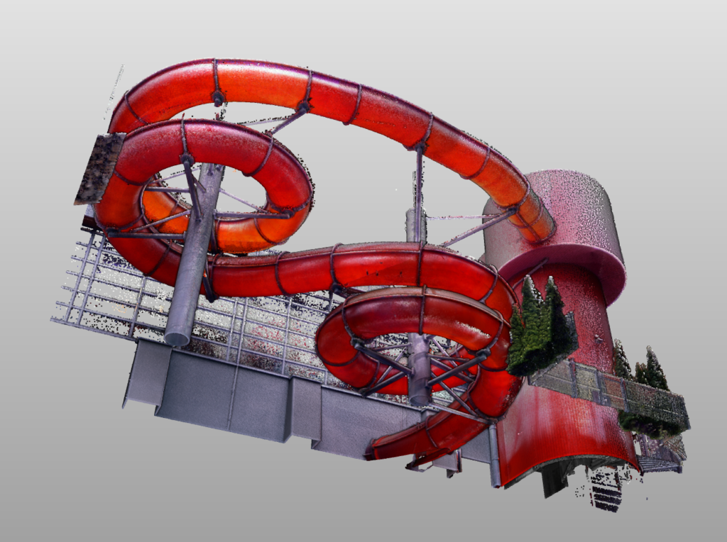 3D laserové skenování tobogánu Brno