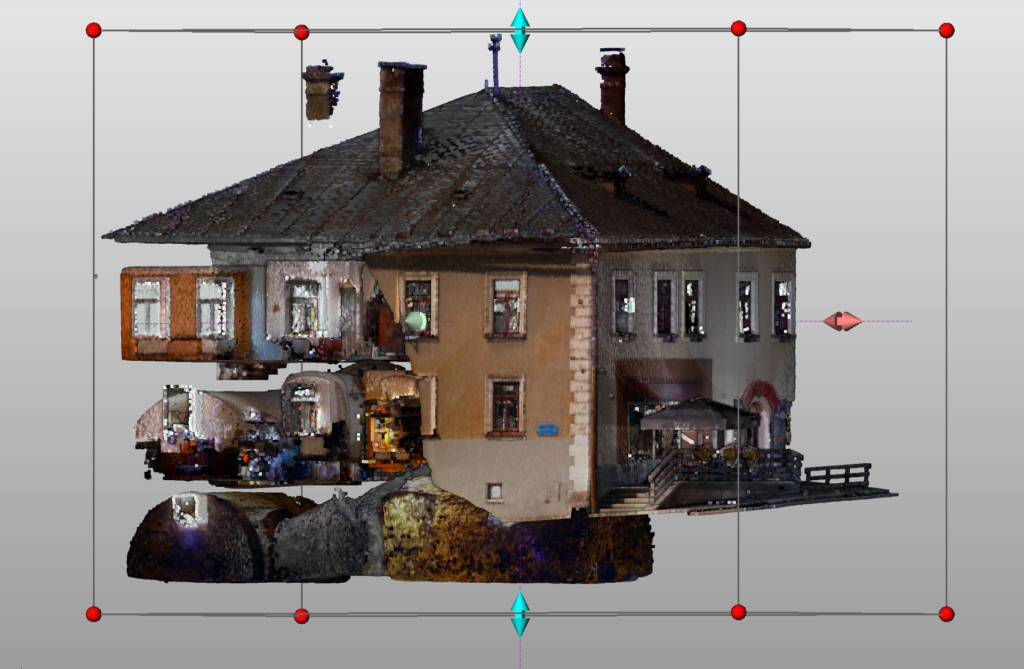 3D laserové skenování historického domu