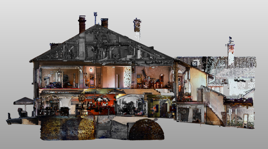 3D laserové skenování historického domu