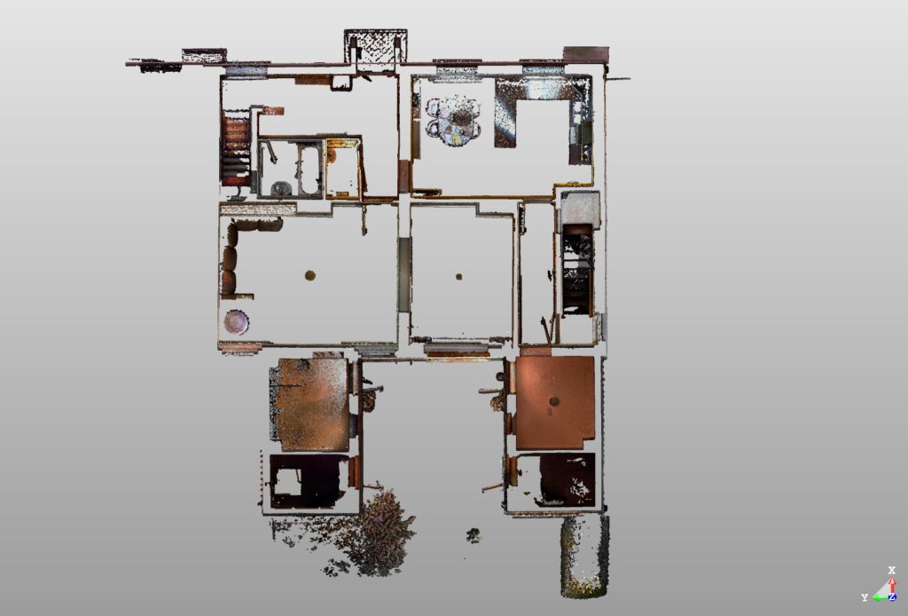 3D laserové skenování domu Ústecký Kraj