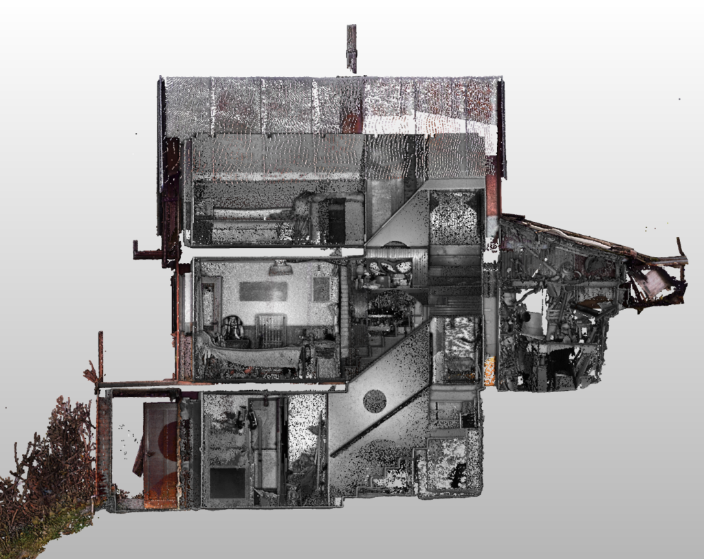 3D laserové skenování chaty – Blansko