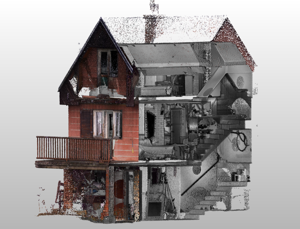 3D laserové skenování chaty – Blansko