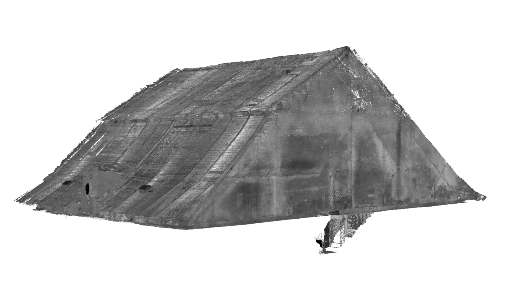 3D laserové skenování krovu