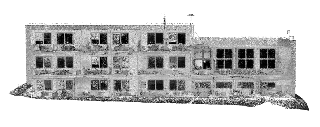 3D laserové skenování budovy