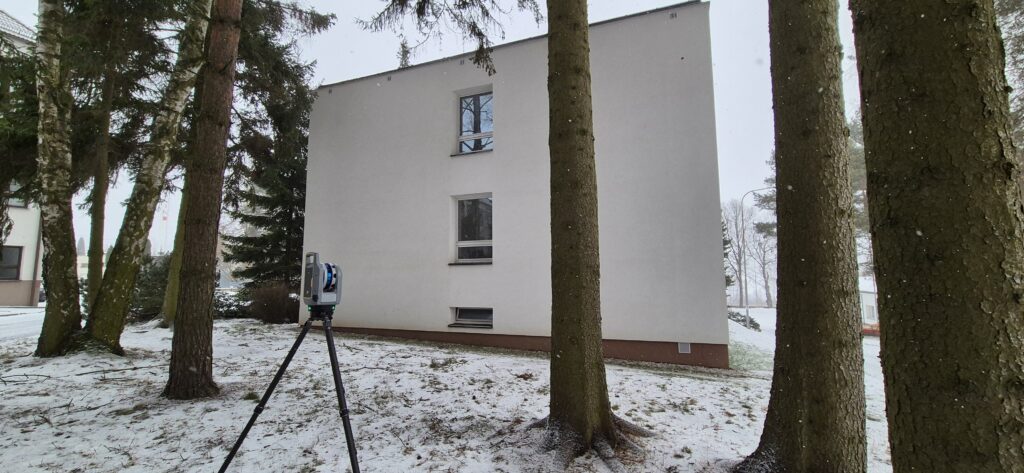 3D laserové skenování budovy