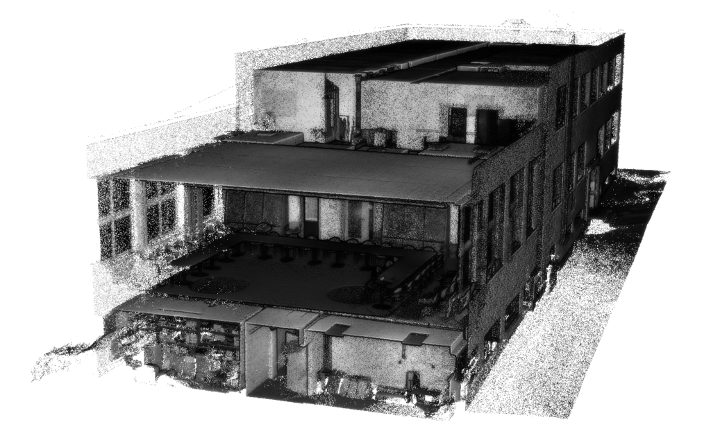 3D laserové skenování budovy