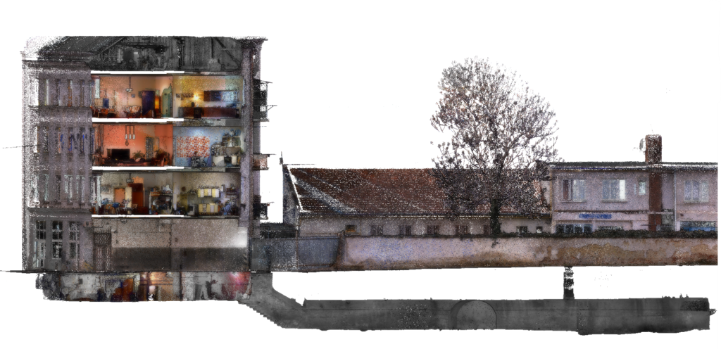 3D skenování bytového domu a staveb