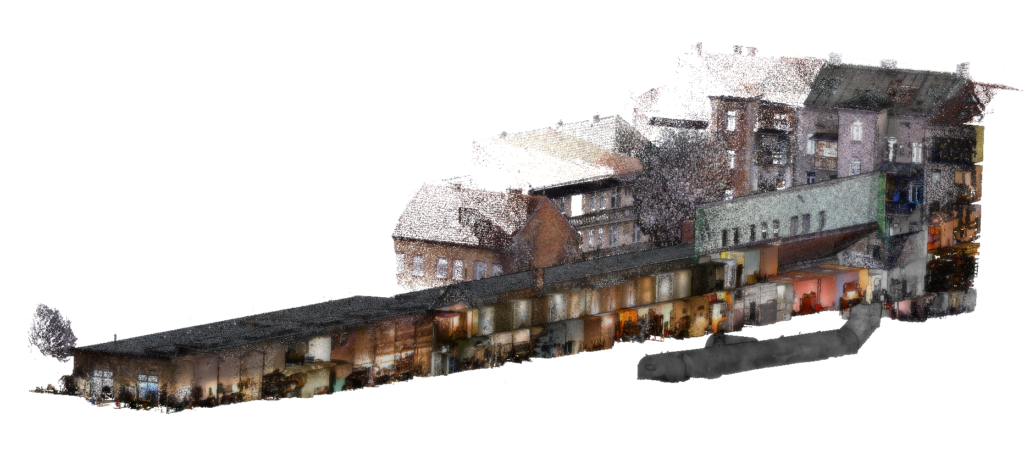 3D skenování bytového domu a staveb