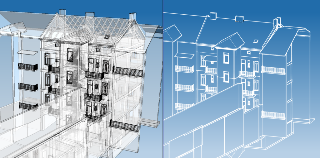 3D skenování bytového domu a staveb
