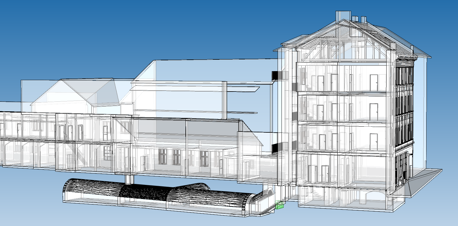3D skenování bytového domu a staveb